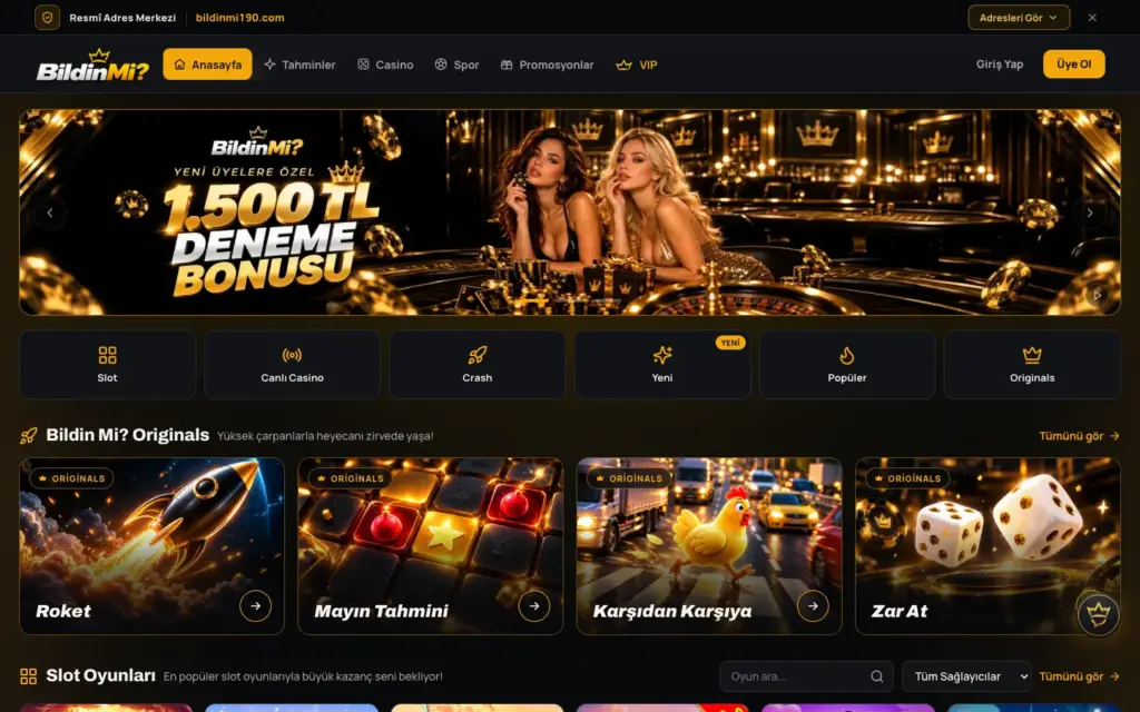 Platform içindeki Resmî Adresler sayfası ve durum etiketleri